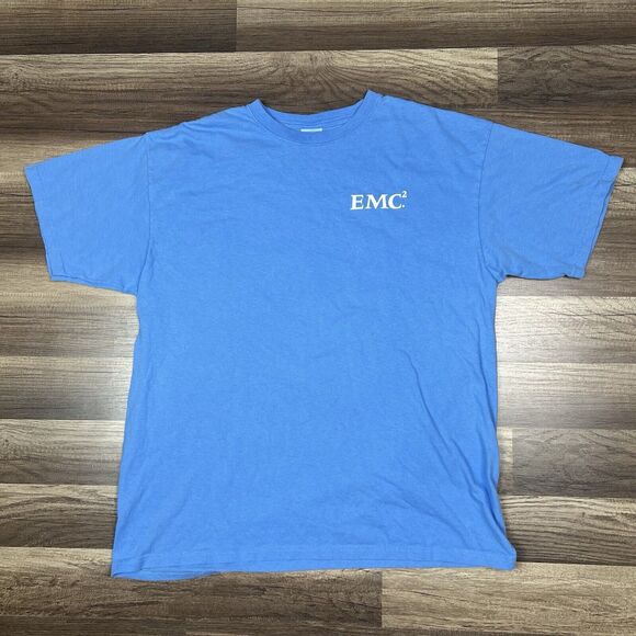 Vintage Y2k EMC² Cloud Meets Big Data T-Shirt Mens XL Crypto Tech Bro Ironic 00s - Picture 2 of 9